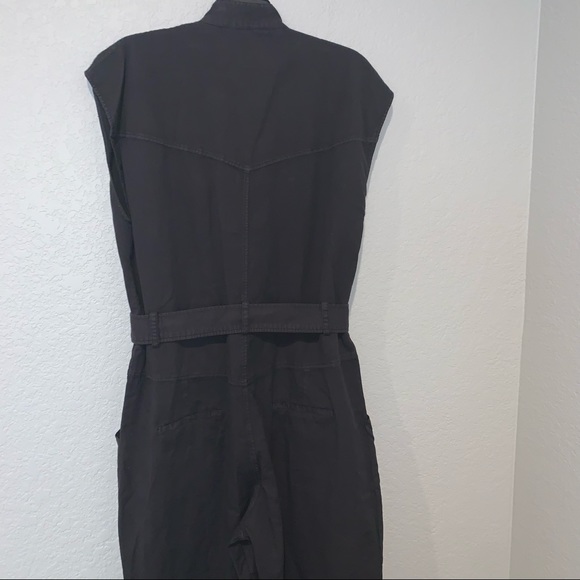 NEW $119 Zara Cotton Linen Blend Utility Jumpsuit with Belt Large FW21 4043/272 - Picture 7 of 15